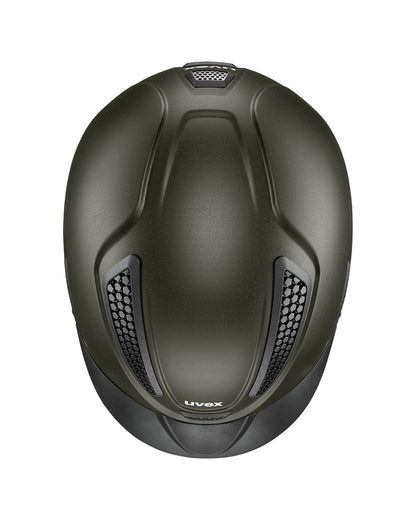 UVEX PERFEXXION III Olive Matt Riding Helmet - Equestrian Safety Gear, Hybrid Design, Ventilation
