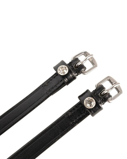 Hy Equestrian Diamante Stud Spur Straps - Black