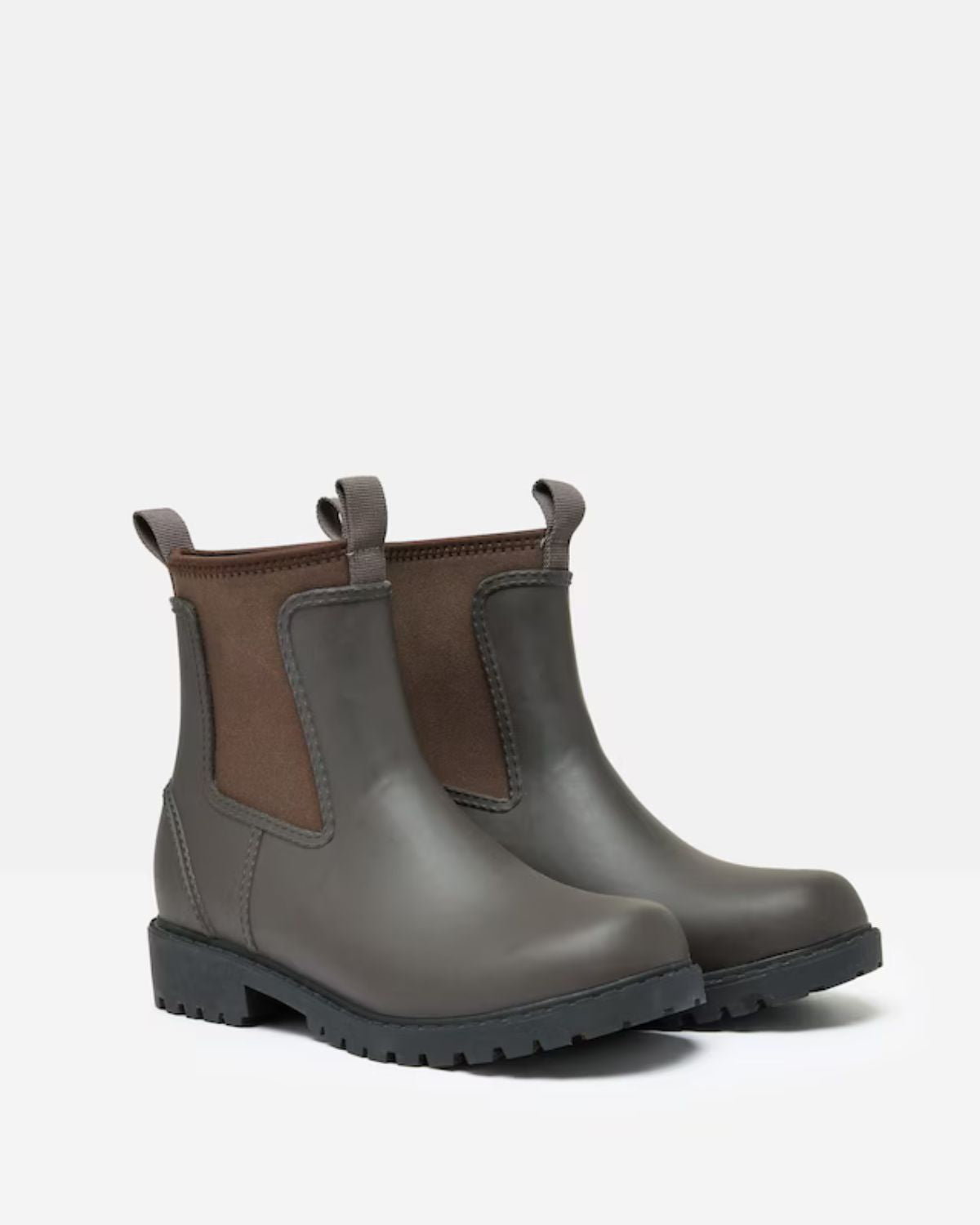 JOULES OAKFIELD Chocolate Brown Wellies: Short Height, Neoprene Lined