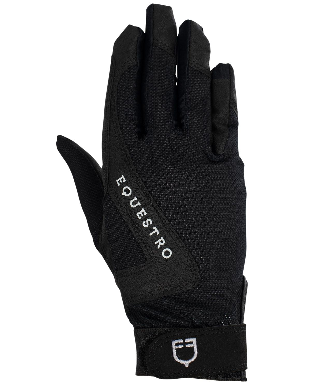 Equestro Gloves In Technical Fabric Black