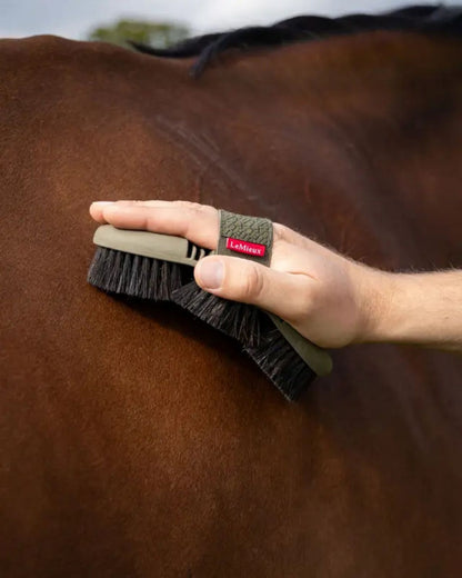 LeMieux Flexi Horse Hair Body Brush Alpine: Horse grooming brush for cleaning coat and removing dust, dirt.