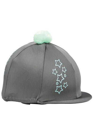 Hy Equestrian Stella Hat Cover Charcoal/Mint