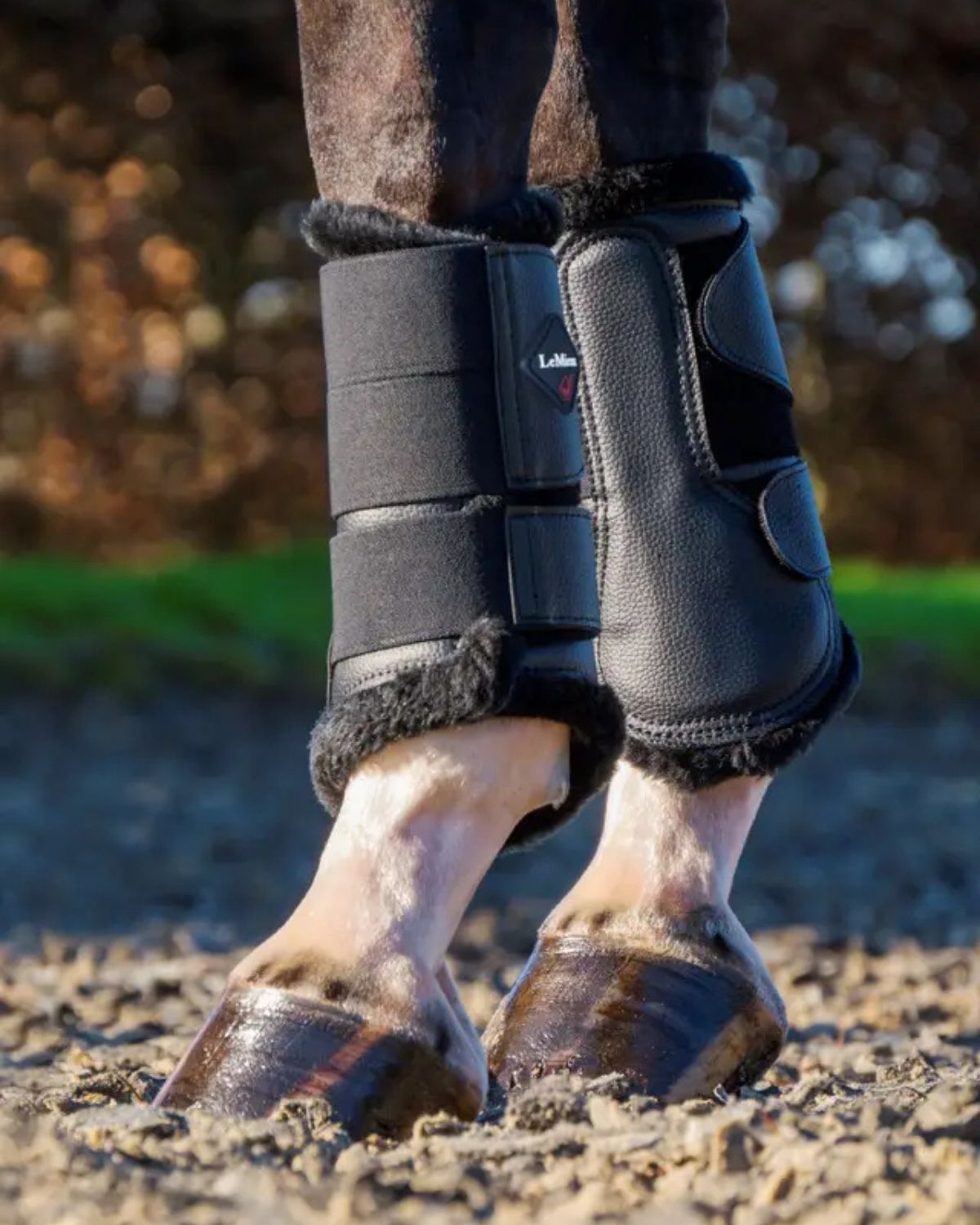 LeMieux Fleece Lined Brushing Boots Black