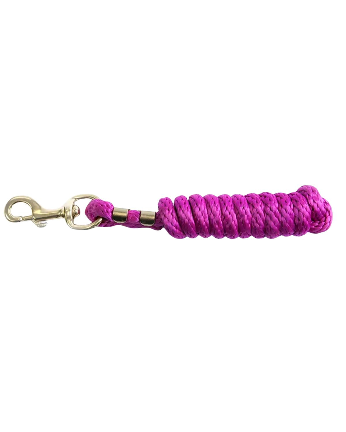 Raspberry Poly Lead Rope with Brass Snap - KM Elite Equestrian Equipment at Equiflair