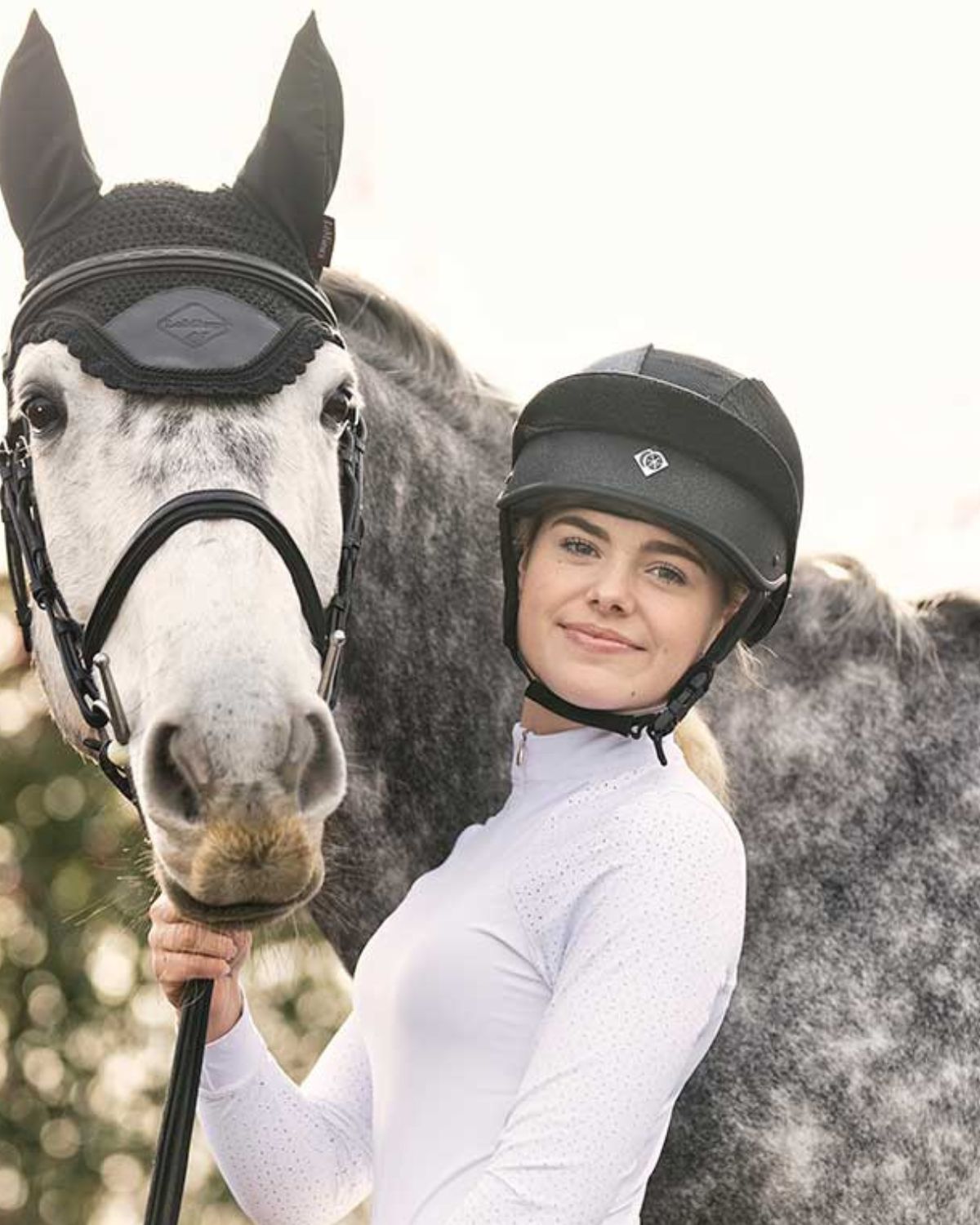 CHARLES OWEN ESME COSMIC JS1 PRO HELMET with Rider & Horse | Equiflair Riding Safety Gear