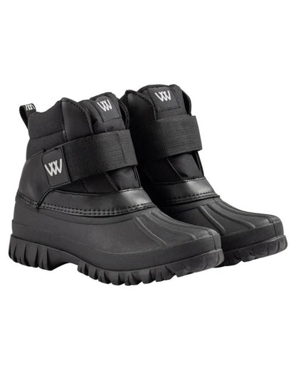 Woof Wear Short Yard Boot Black - New Style. Waterproof, warm yard boots with secure grip for all-weather farm & stable work.