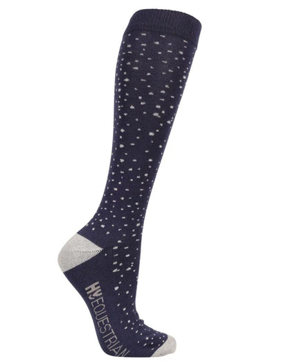 Hy Equestrian Elevate Allure Socks (Pack of 2 ) Navy