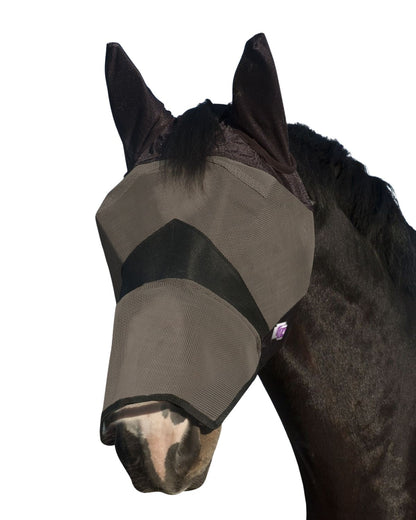 KM Elite Horse Fly Mask: Combat UV Protection, Comfort Fit | Equiflair