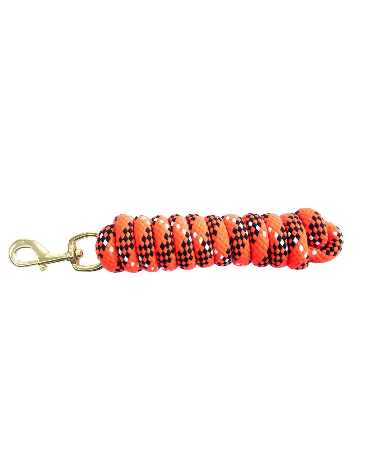 KM Elite Orange Cotton Lead Rope: Braided, Durable, with Swivel Bolt Snap - Equiflair
