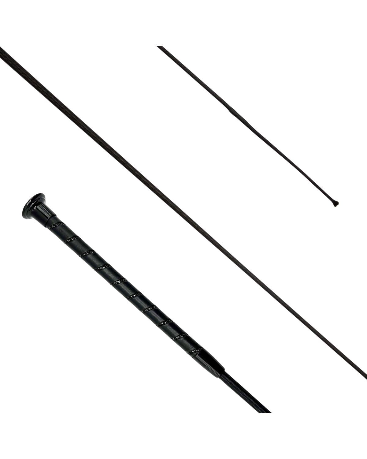 KM Elite Dressage Whip Black Crystal