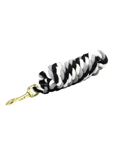 KM Elite Superfine Cotton Lead Rope Black/Grey/White