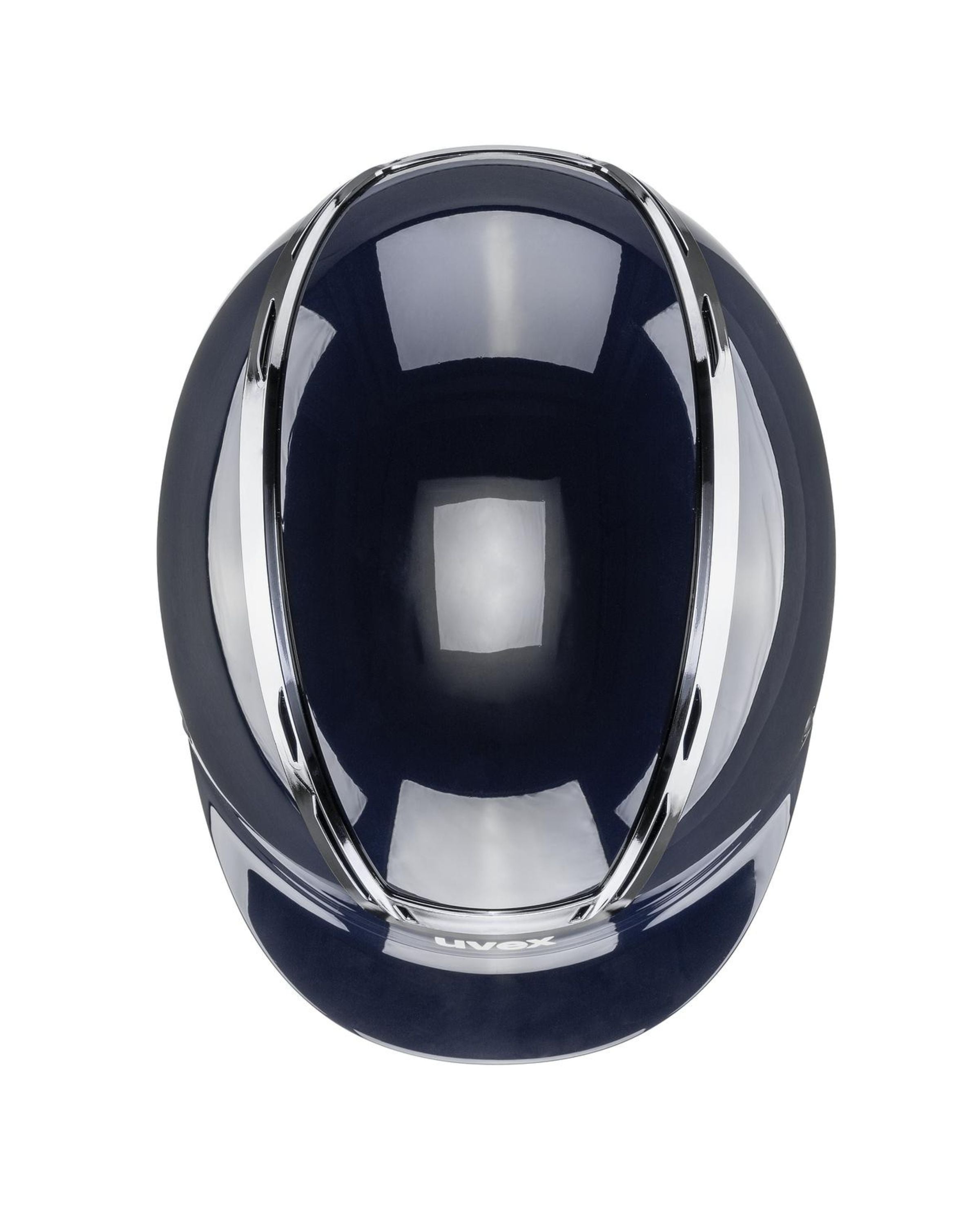 Uvex Exxeed Shiny Chrome Riding Helmet  - Navy