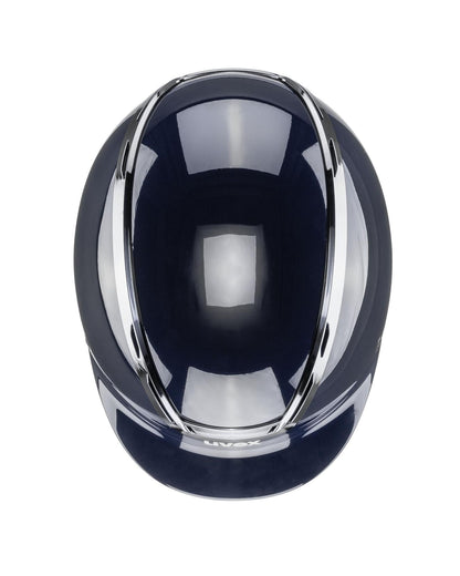 Uvex Exxeed Shiny Chrome Riding Helmet  - Navy