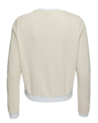 KINGSLAND KLJANNIKA Beige Sweatshirt for Women - Comfortable Cotton Blend Layering Top