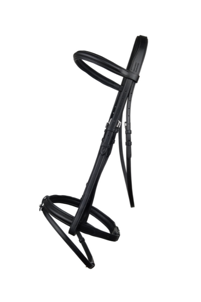 Black Leather Horse Bridle Equiflair: Padded Comfort Bridle with Removable Flash - Buy Online