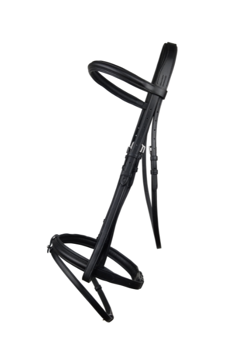 Black Leather Horse Bridle Equiflair: Padded Comfort Bridle with Removable Flash - Buy Online