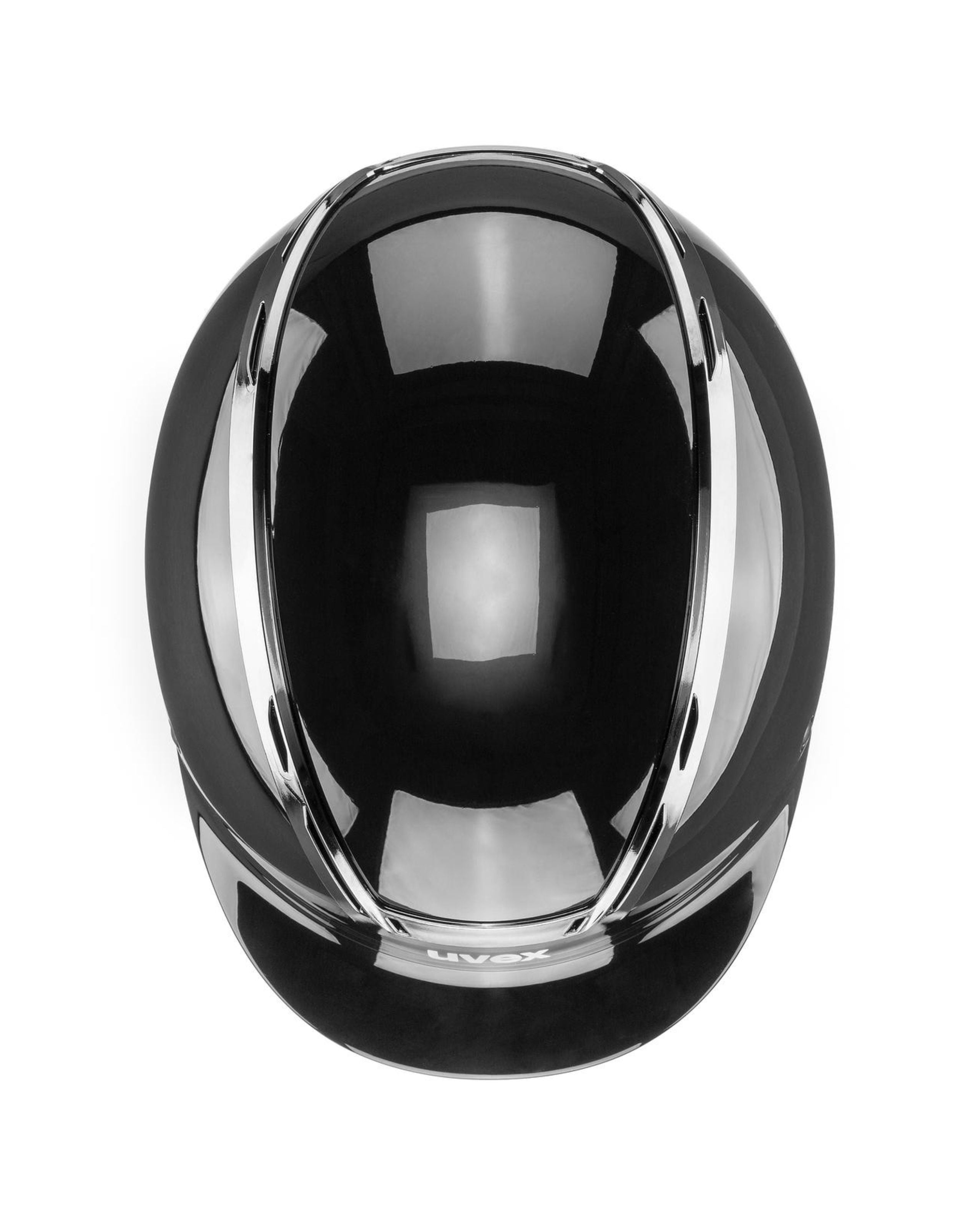 Uvex Exxeed Shiny Chrome Riding Helmet  - Black