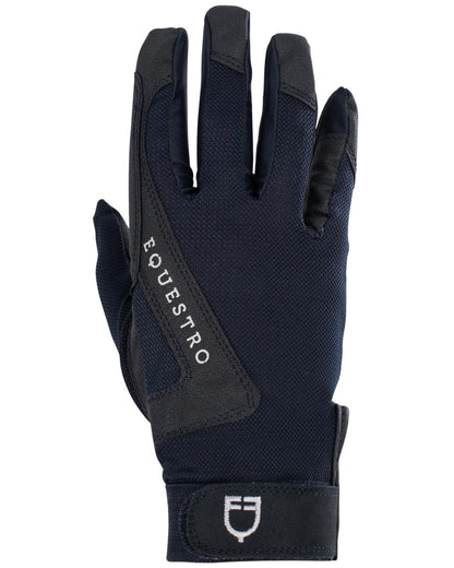 Equestro Gloves In Technical Fabric Navy