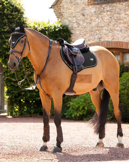 LEMIEUX Black Suede Close Contact Horse Saddle Pad - Equiflair Equestrian