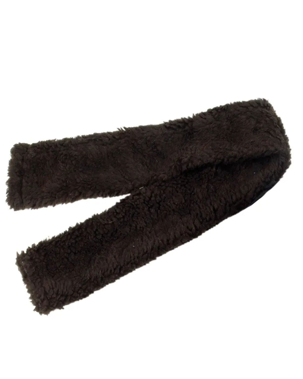 Hy Equestrian Fur Fabric Girth Sleeve Brown