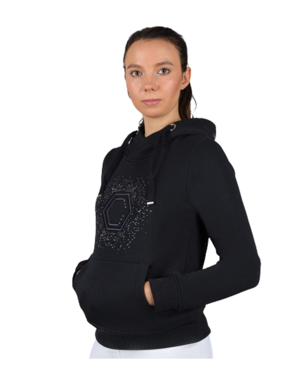 COLDSTREAM Swanlaws Diamante Hoodie - Navy Women's Equestrian Hoodie with Diamante Logo. Shop Now!