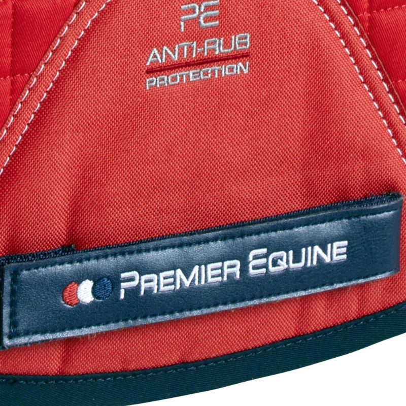 Premier Equine Close Contact Saddle Pad GP/Jump Square Red - Equestrian Tack