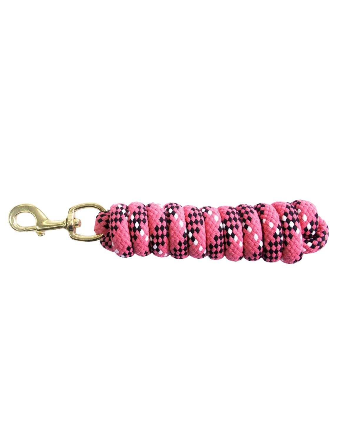 Pink Cotton Horse Lead Rope with Brass Snap | Equiflair