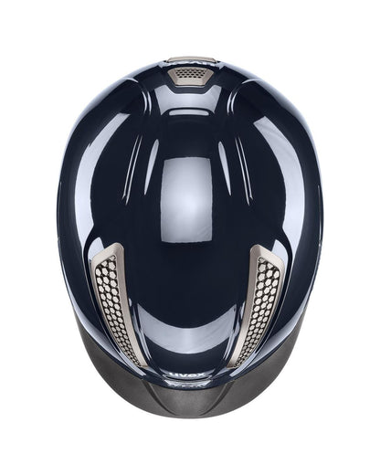 UVEX Perfexxion III Navy Shiny Riding Helmet - Equestrian Protective Headwear