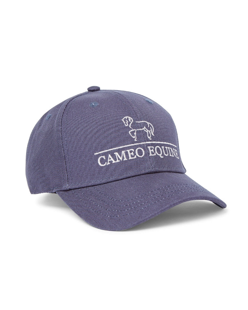 Cameo Equine Baseball Cap - Navy Blue. Embroidered Horse Logo. Stylish Equestrian Hat for Women.