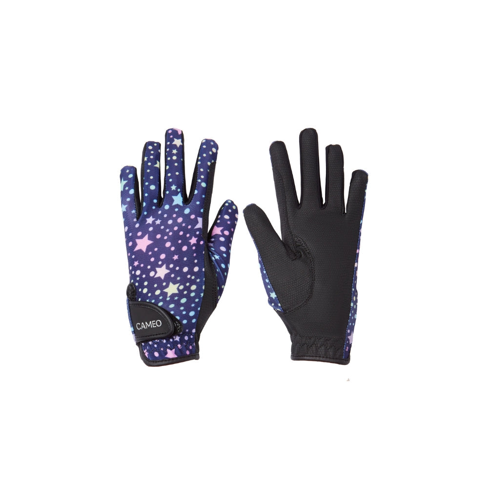 Cameo Junior Zest Riding Glove Purple Stars