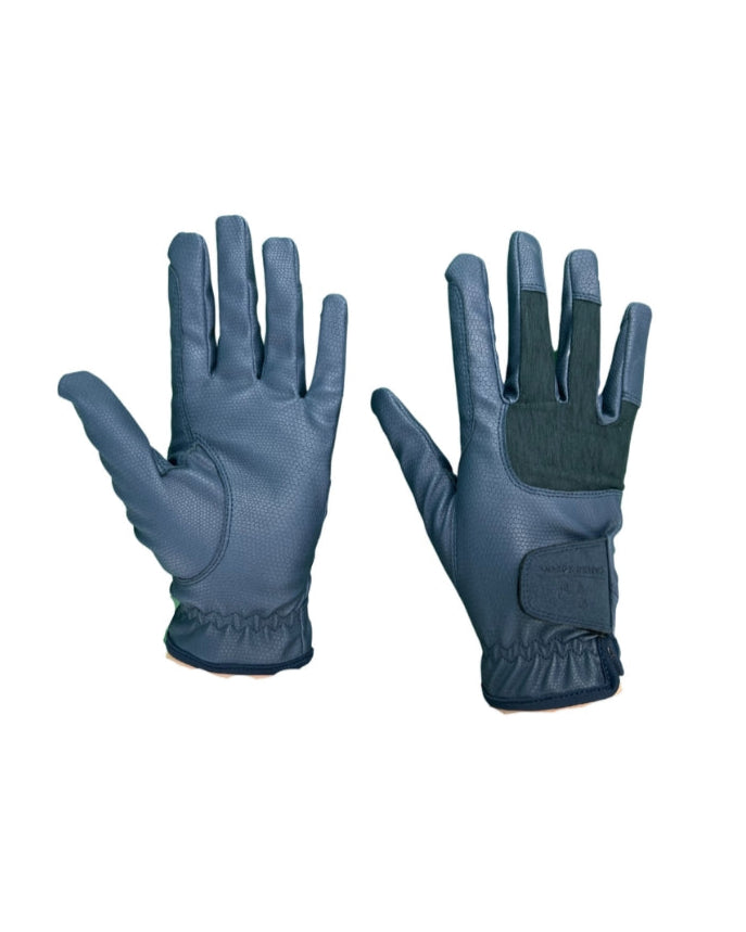 CAMEO Technical Riding Gloves - Navy Equestrian Gloves, Comfortable Fit, Grippy Palms
