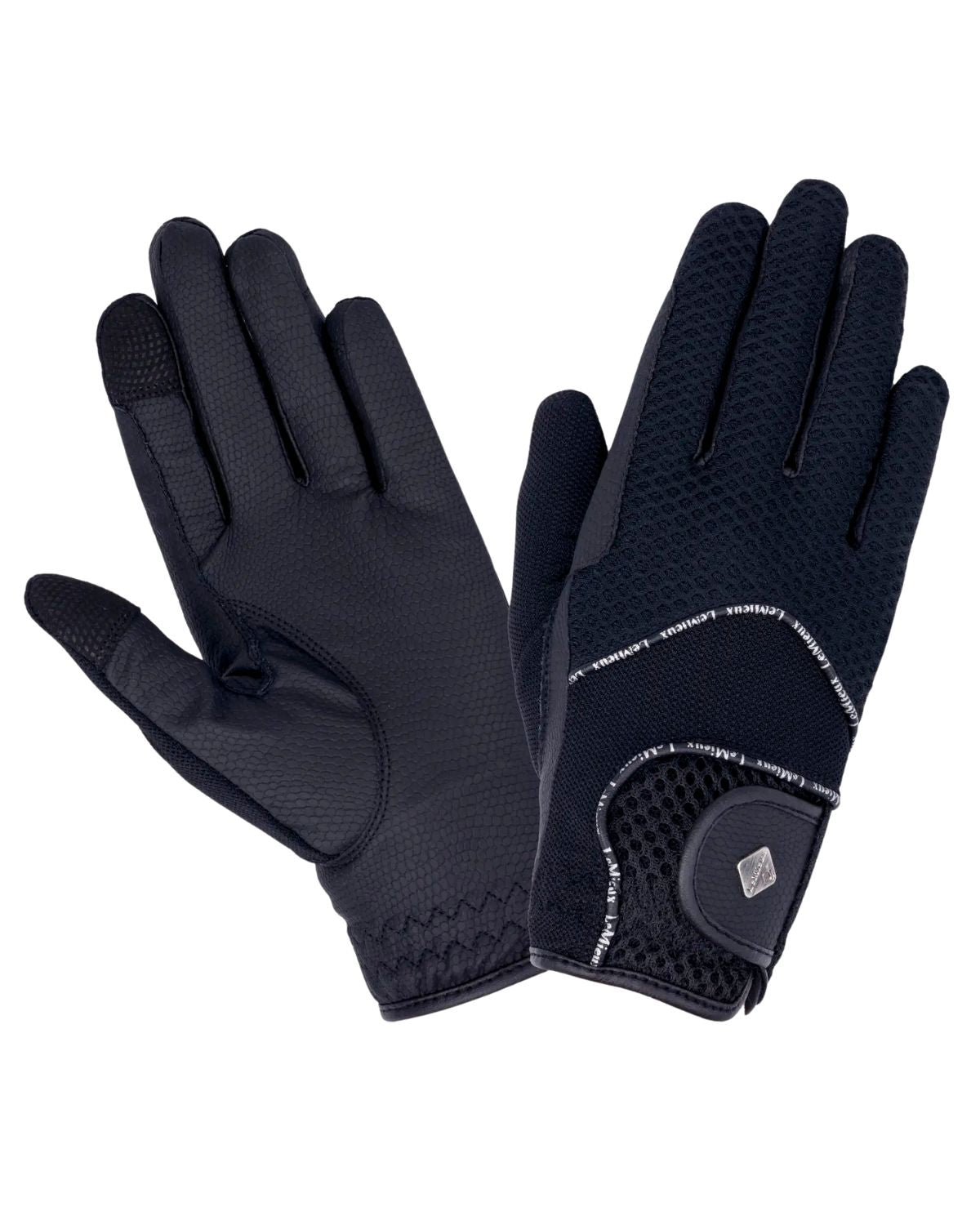 LeMieux Navy 3D Mesh Riding Gloves: Breathable Equestrian Gloves for Competition and Training