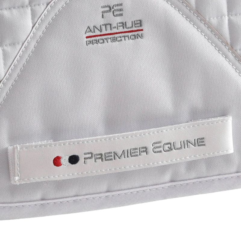 Premier Equine White Cotton Dressage Saddle Pad. Close Contact Competition Pad.  