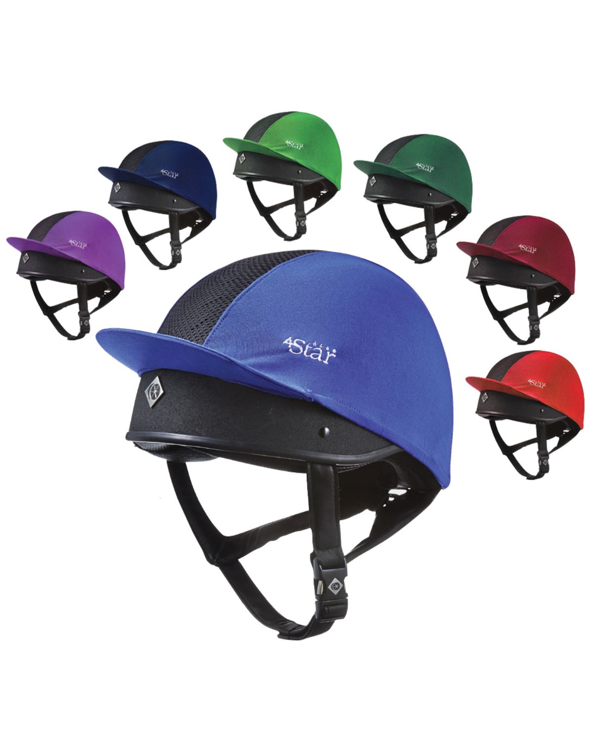 CHARLES OWEN 4 STAR BLACK VENTED SILK Riding Helmet Silks | Equiflair