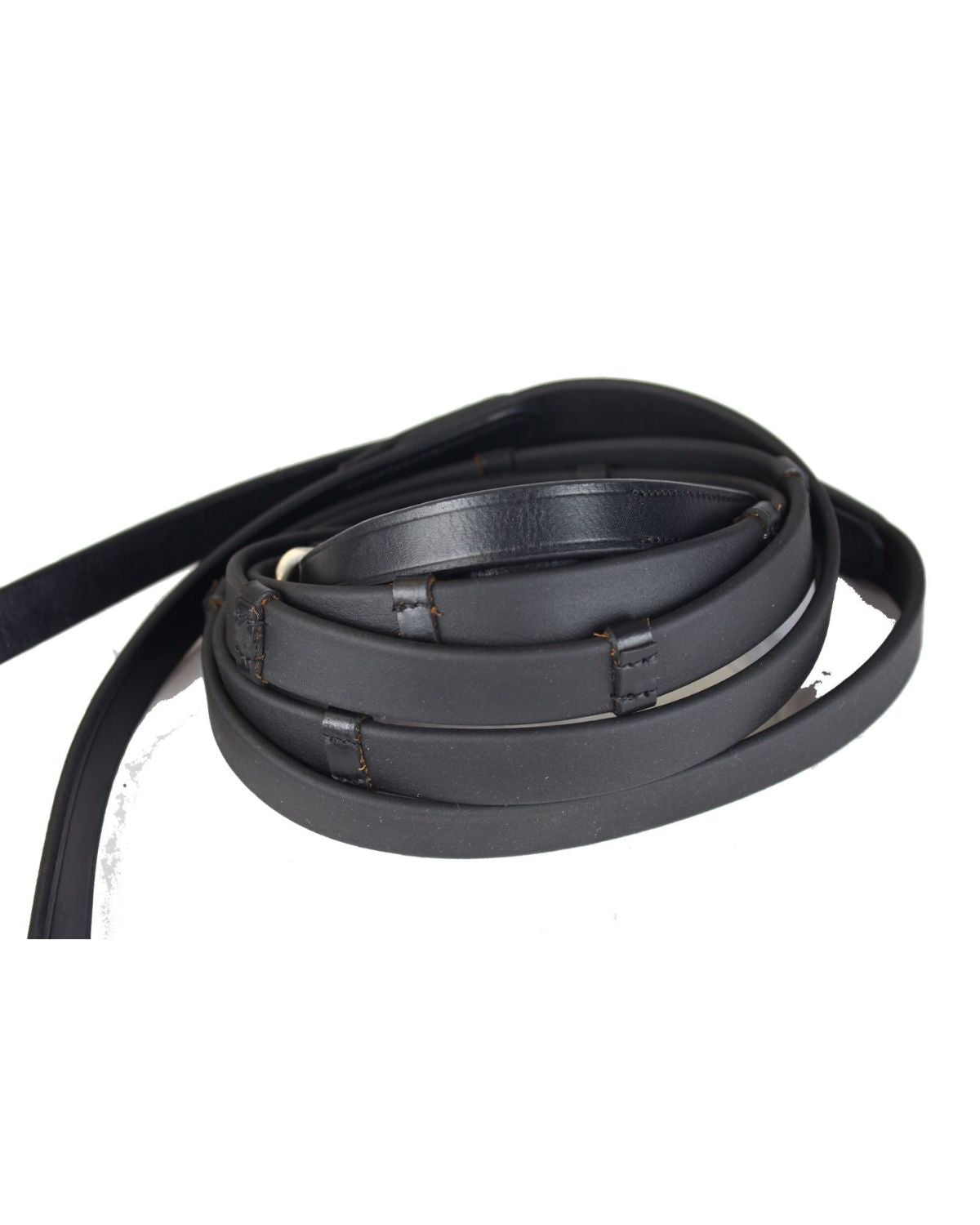 KM Elite Biothane Smooth Grip Reins Black With Stoppers