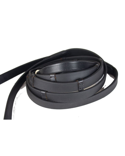 Black Biothane Horse Reins with Stoppers - KM Elite Smooth Grip, Equiflair Horse Riding Equipment