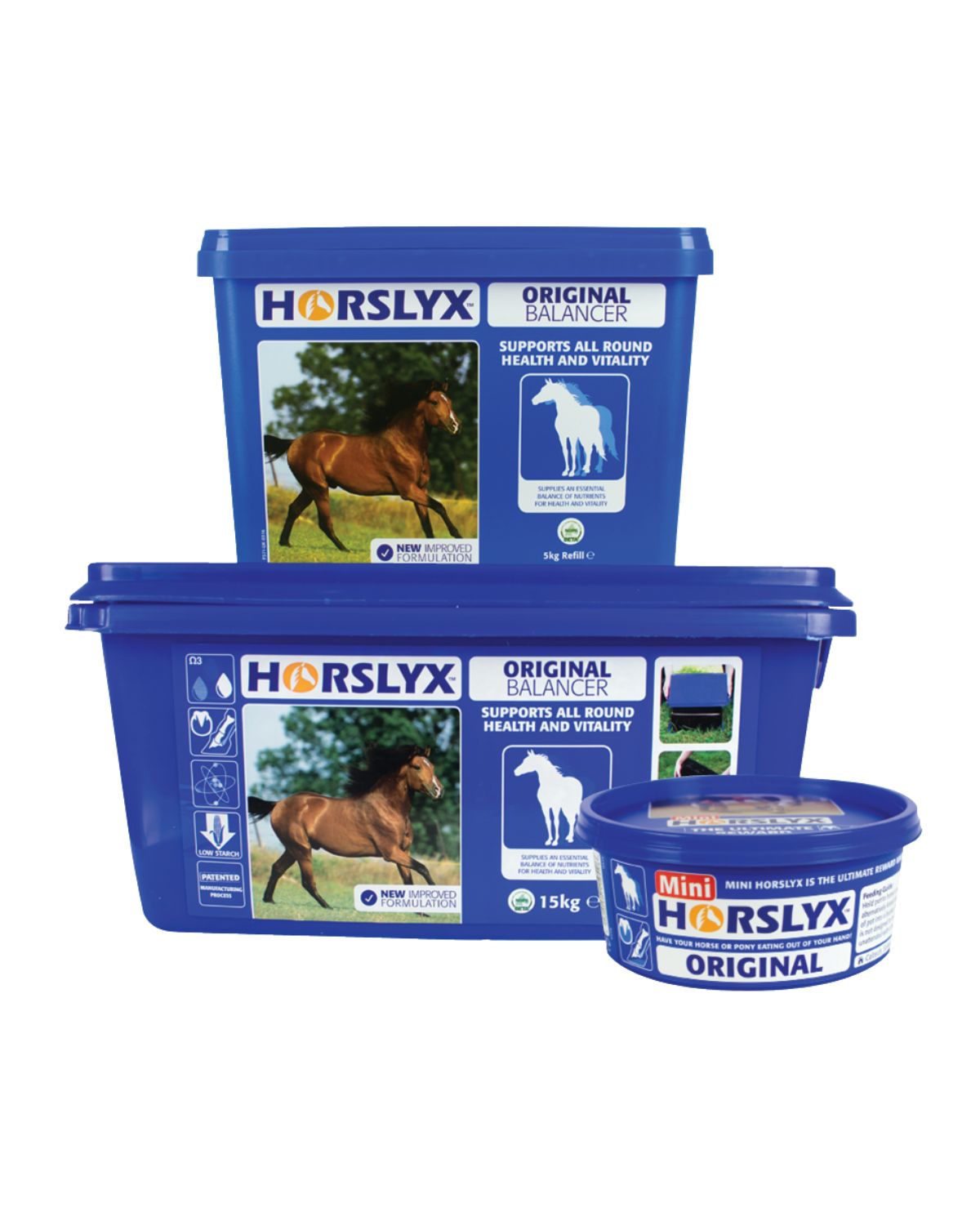 Horslyx Original Balancer: Horse Supplements for Health & Vitality. 5kg, 15kg & Mini tubs.