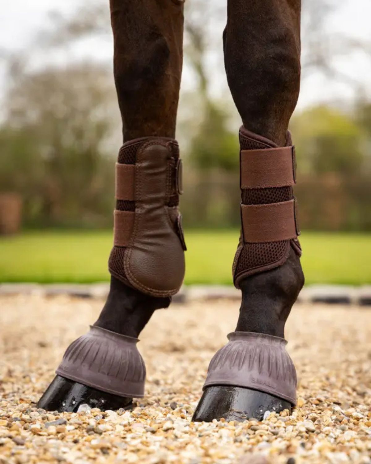 LeMieux Rubber Pull On Over Reach Boots Brown