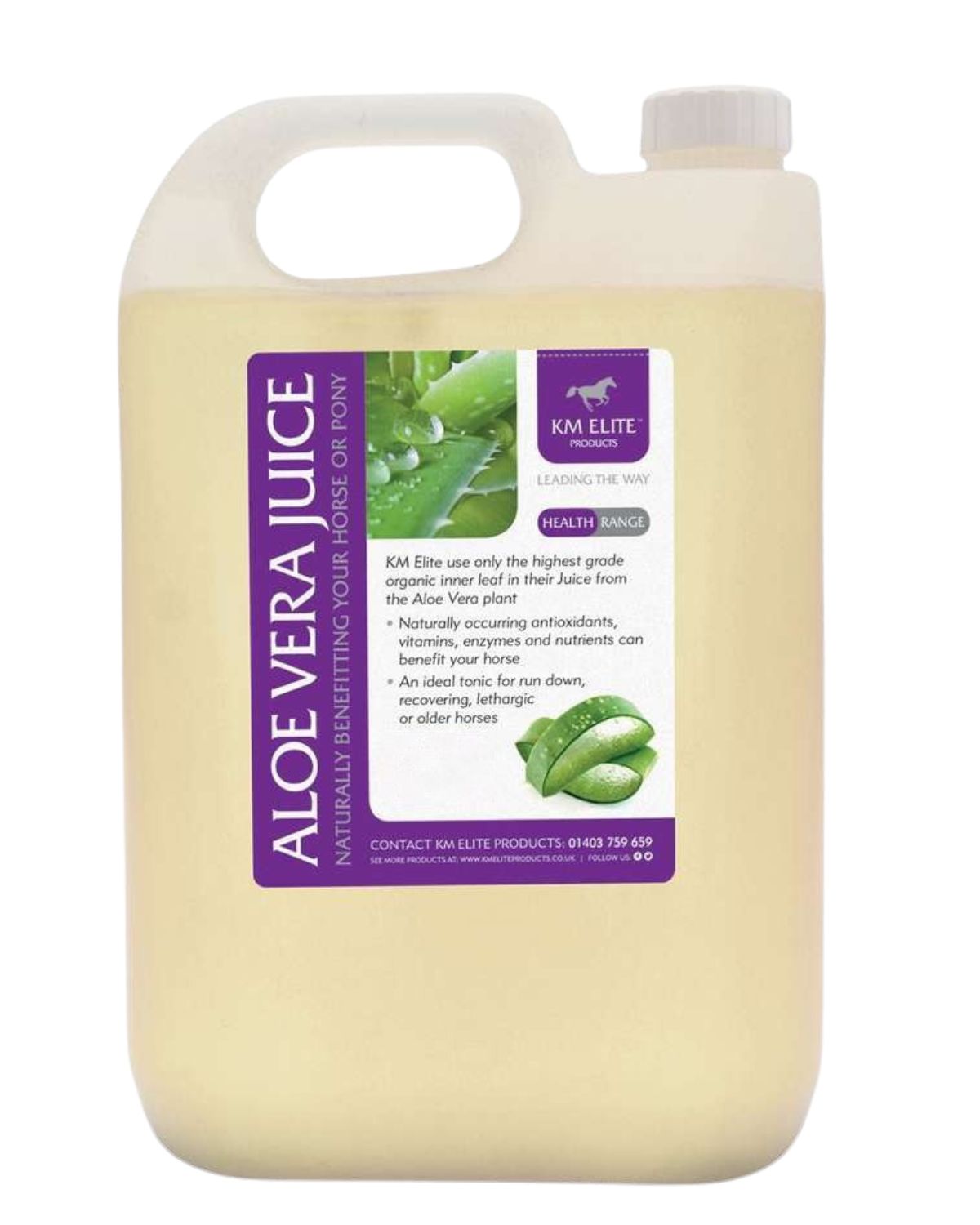 KM Elite Aloe Vera Juice for Horses & Ponies - Equine Health Supplement