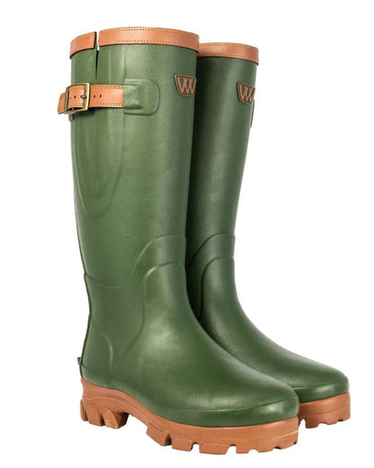 Woof Wear Neo Welly Boots - Green Wellies with Neoprene Lining, Waterproof, available at Equiflair