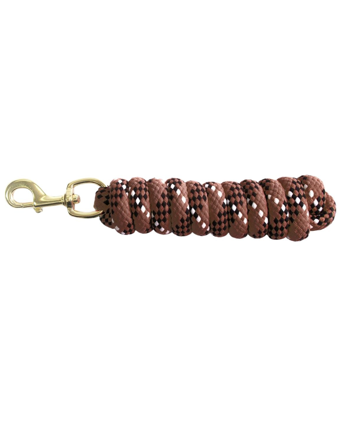 Brown Braided Horse Lead Rope - KM Elite Cotton Double Braided Leadrope - Equiflair