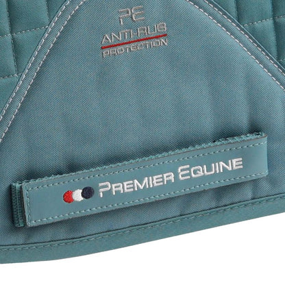 Premier Equine Close Contact Dressage Saddle Pad - Turquoise cotton, quilted design