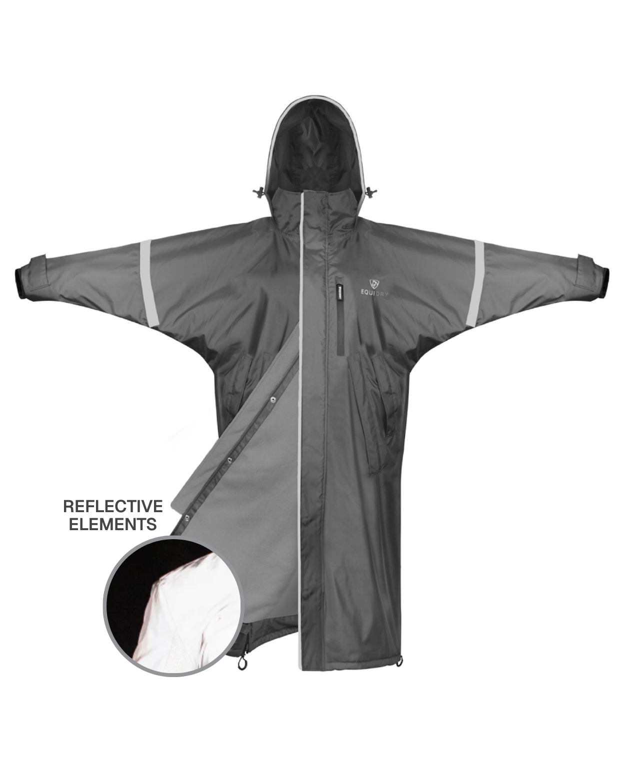 EQUIDRY Evolution Children's Thin Fleece Reflective Grey/Grey