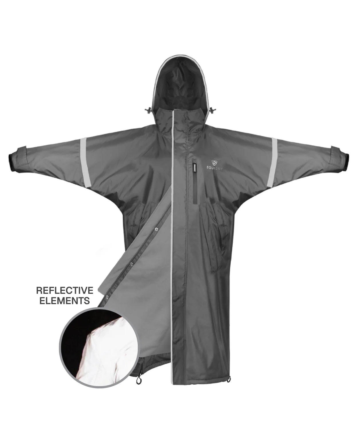 EQUIDRY Evolution Men's Thin Fleece Reflective Grey/Grey