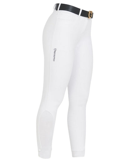 Equestro Women's Full Grip Slim Fit Breeches White