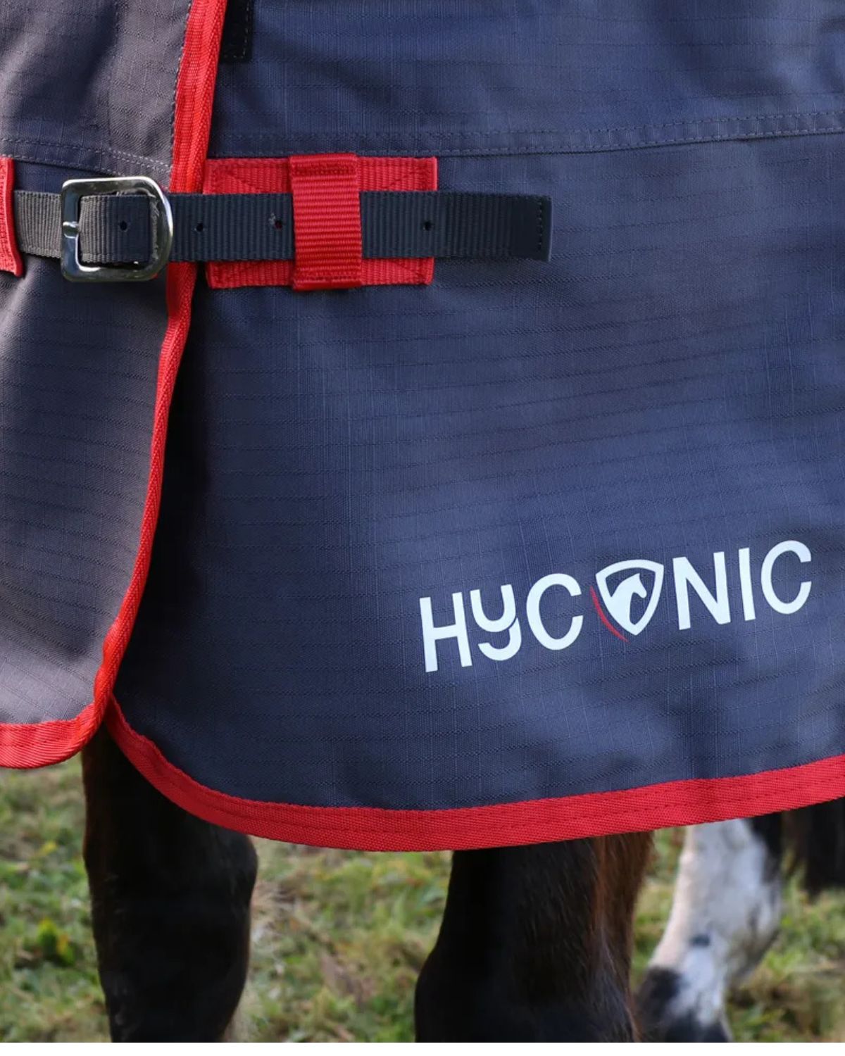 HyCONIC 0g Turnout Rug Charcoal/Red