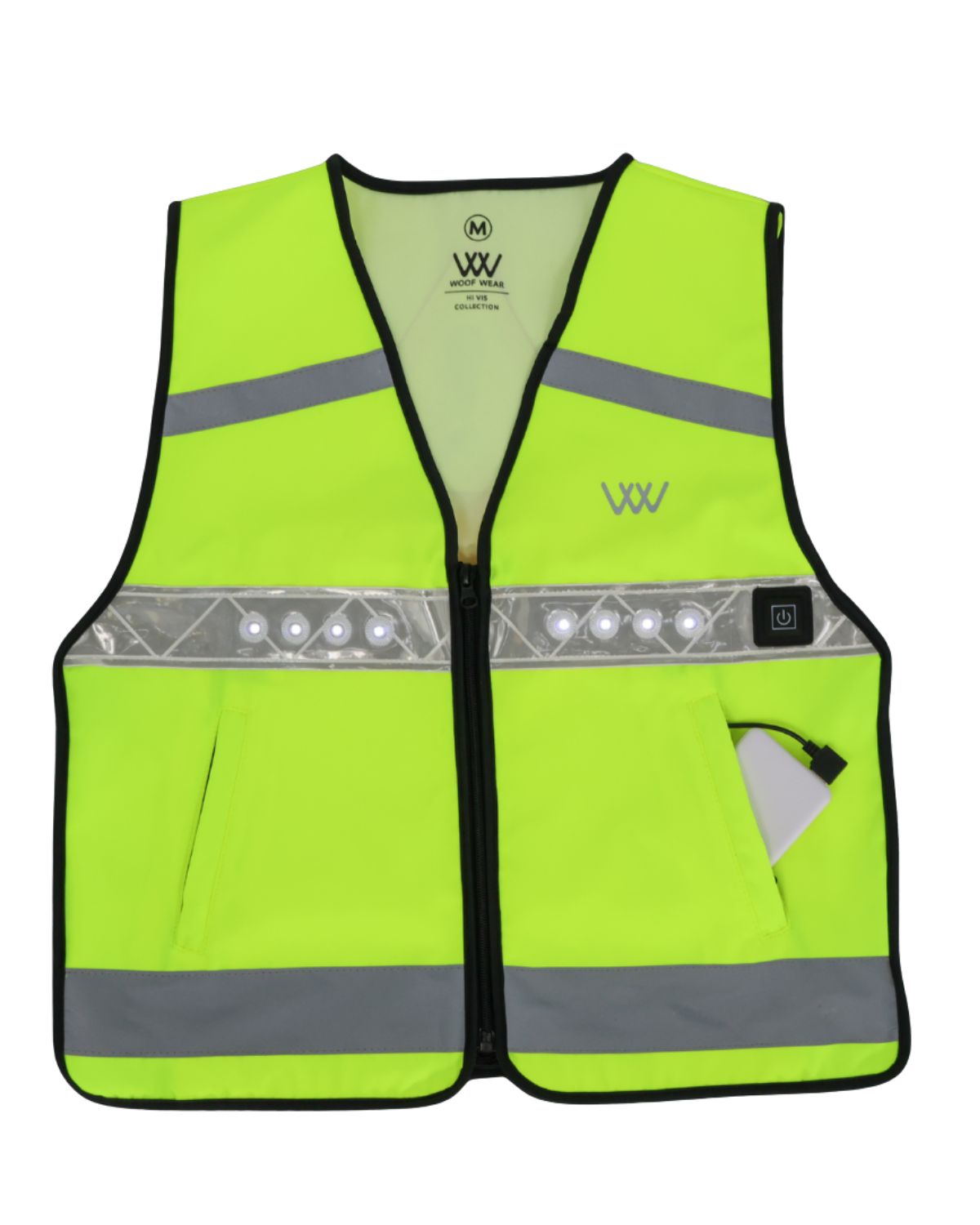 Woof Wear LED Hi-Vis Riding Vest Yellow