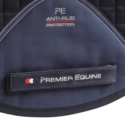 PREMIER EQUINE Close Contact Cotton Cross Country Saddle Pad Navy: Anti-Rub Protection for Horse Riding