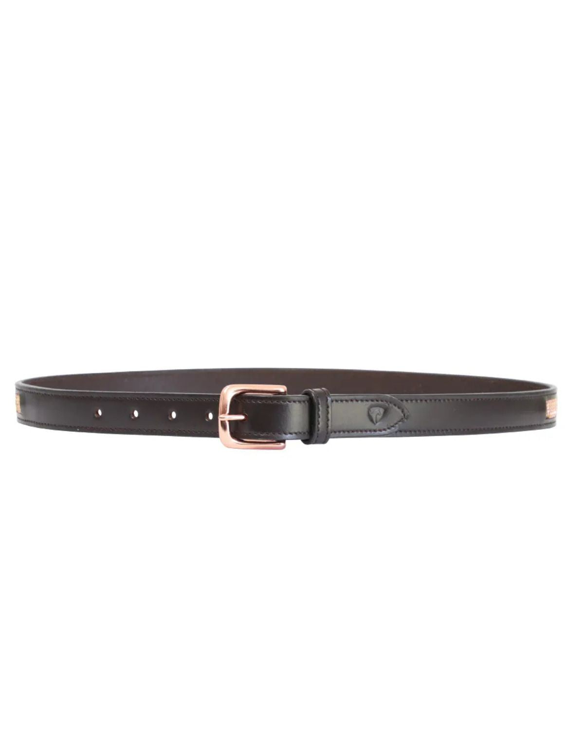 Hy Equestrian Rosciano Rose Gold Belt Brown/Rose Gold