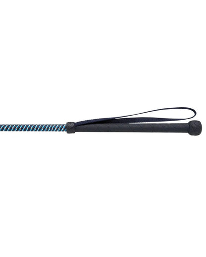 Hy Equestrian Metallic Riding Whip Navy/Light Blue